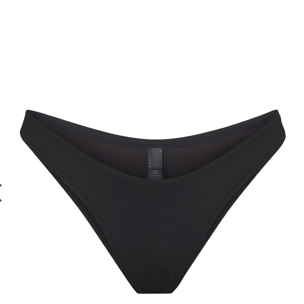 Skims Cheeky Tanga Bikini Bottoms-Onyx